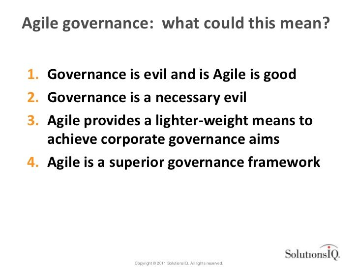 Governance and Standardisation